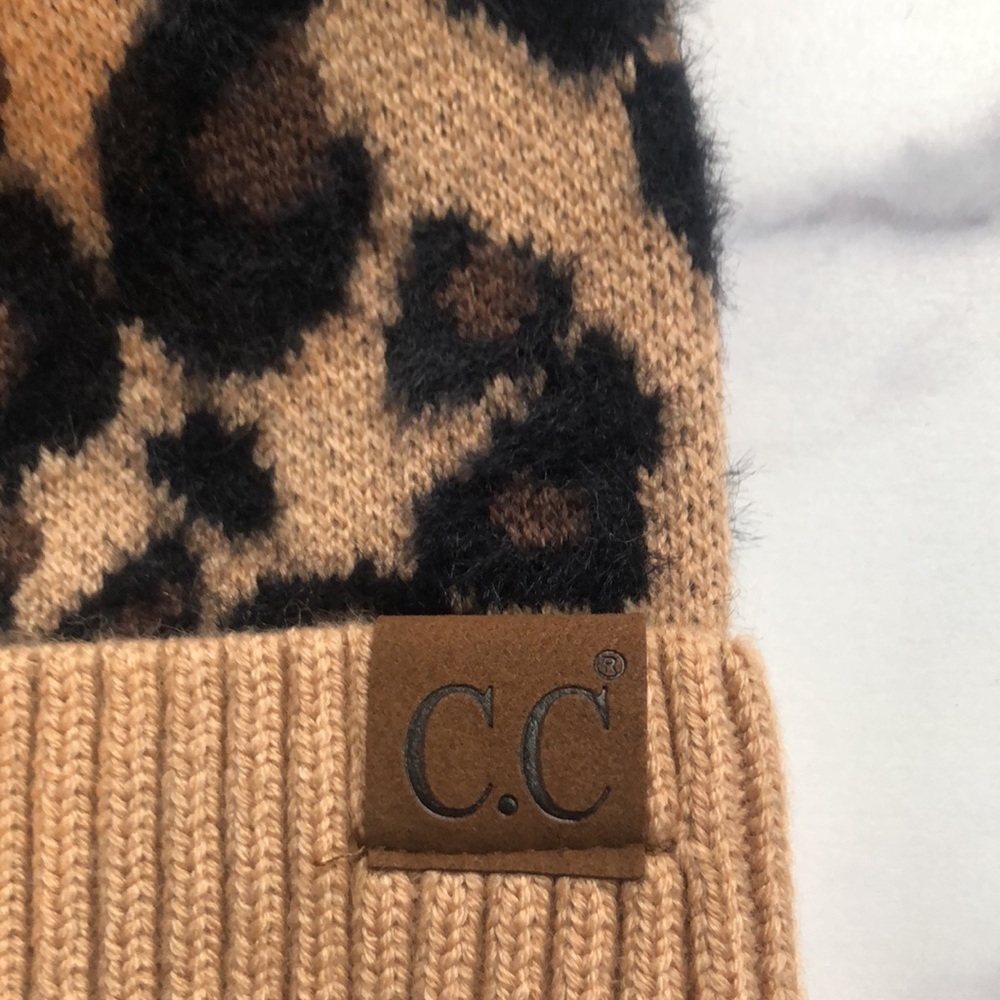 C.C Exclusives Soft Beanie Hat With Leopard Print… - image 6